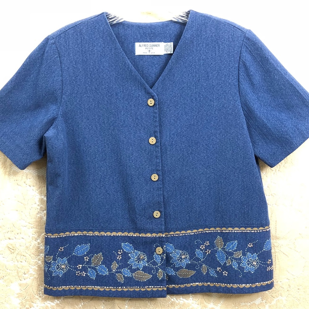 Alfred Dunner Short-sleeved Blouse Sz. P-8
